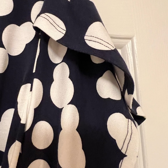 Cabi The Perfect Wrap Dress Size Medium-Navy and White-High Low Hem #5955 - Picture 5 of 9